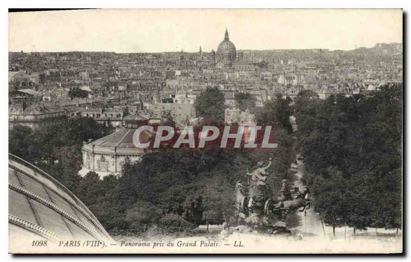 Old Postcard Panorama Paris VIII took the Grand Palais