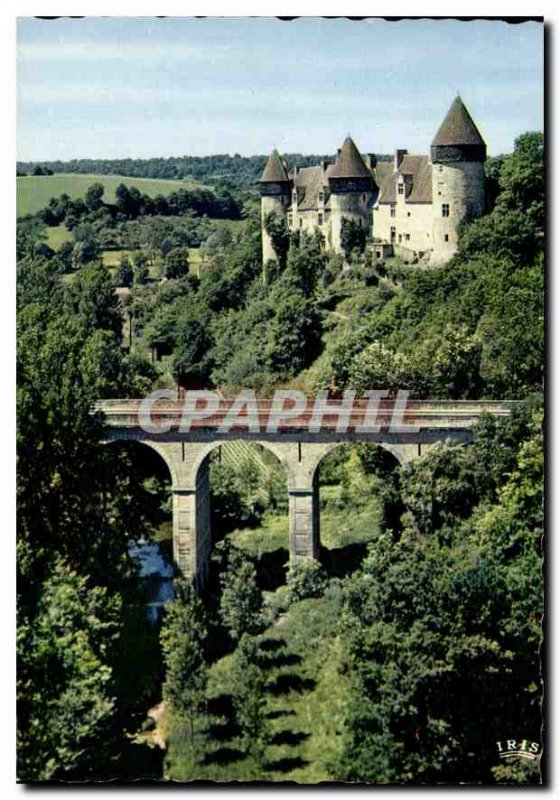 Postcard Modern Berry Chateau Culan Arlon Dominating the Fortress of Culan