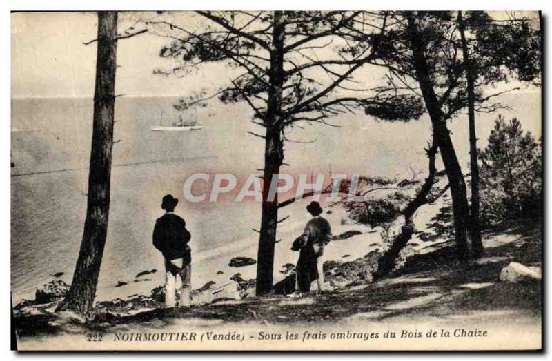 Old Postcard Noirmoutier Under Ombrages expenses Bois de la Chaize