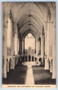 c1910's Interior University Of Chicago Chapel Building Chicago Illinois Postcard