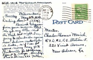 Postcard BRIDGE SCENE Milwaukee Wisconsin WI AP5795