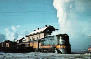 1935 Milwaukee Road, Atlantic 1, Speeds of 110 Reached, Wisconsin, Postcard