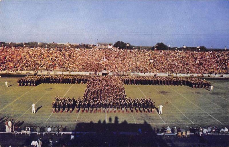 Texas A and M College Cadet Corps Forming a T Vintage Postcard J927533