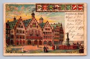 FRANKFURT GERMANY TO BALTIMORE MARYLAND POSTCARD EXCHANGE 1899