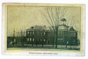 Houstonia to Warrensburg, Missouri 1911 used PC, Montrose, Colorado School