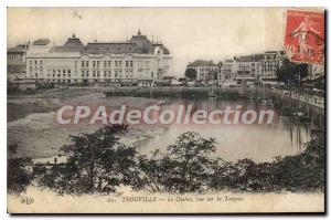 Old Postcard Trouville Casino street on the Touques