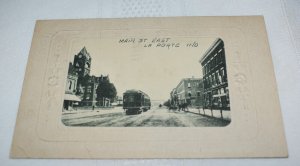 Main Street East La Porte Indiana Postcard Stamped