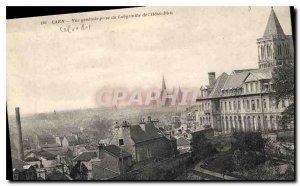 Old Postcard Caen General view taken of the Labyrinth of the Hotel Dieu