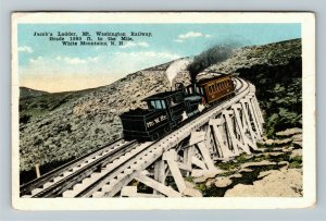 White Mountains NH-New Hampshire, Jacob's Ladder, Railway Vintage Postcard