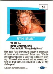 1991 WCW Wrestling Card Flyin' Brian Brian Pillman sk21219
