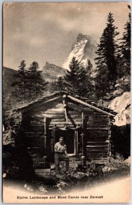 Alpine Landscape And Mont Cervin Near Zermatt Switzerland Postcard