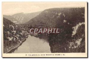 Old Postcard General view of the last basin of the Doubs