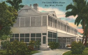 Vintage Postcard 1951 Little White House Pres. Harry S. Truman Cottage Key West