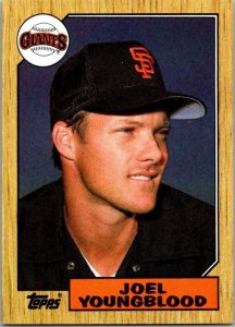 1987 Topps Baseball Card Joel Youngblood San Francisco Giants sk3398