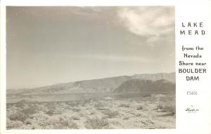 Frashers RPPC F-5431, Lake Mead From Nevada Shore near Boulder Dam NV 