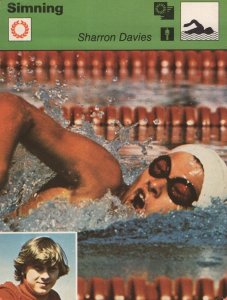Sharron Davies Olympics Swimming Champion Games Card