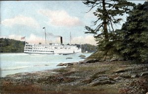Richmond Maine Swan Island Steamer Ransom Fuller c1900-20s Vintage Postcard