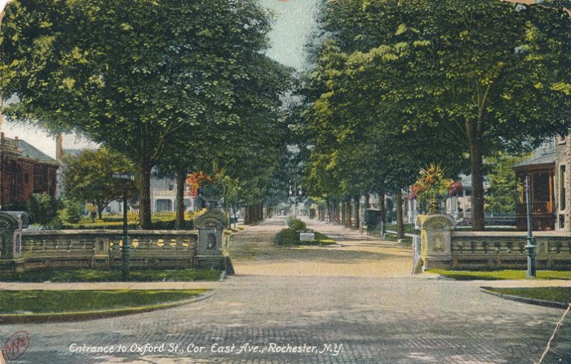 Entrance to Oxford Street from East Avenue - Rochester NY, New York - DB