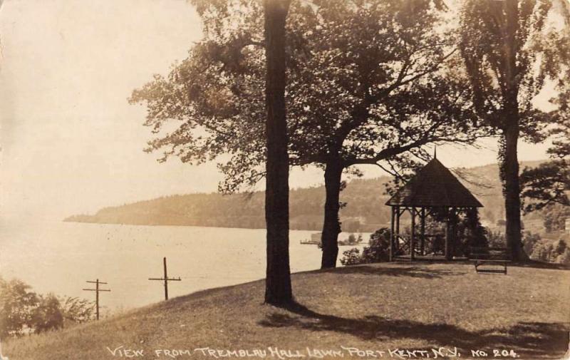 Port Kent New York Tremblau Hall Real Photo Antique Postcard K43474