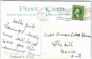 VINTAGE POSTCARD THE POST OFFICE BUILDING AT BUFFALO NEW YORK MAILED 1912