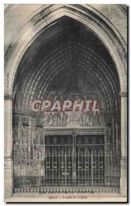 Postcard Old Gray Portal of I Church