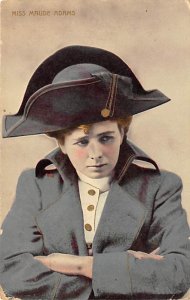 Miss Maude Adams View Postcard Backing 