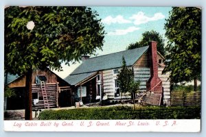 1909 Log Cabin Built By General US Grant Exterior St. Louis Missouri MO Postcard