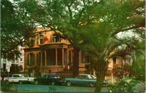 Savannah Georgia GA Owens-Thomas House Street View Cars UNP Vtg Chrome Postcard