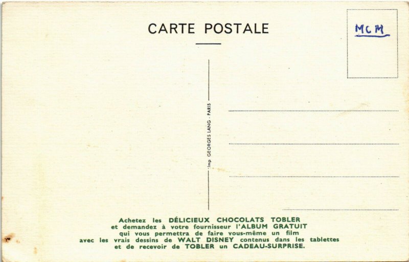 PC CPA DISNEY, HUEY,DEWEY AND LOUIE, TOBLER ADVERTISING, POSTCARD (b15136)