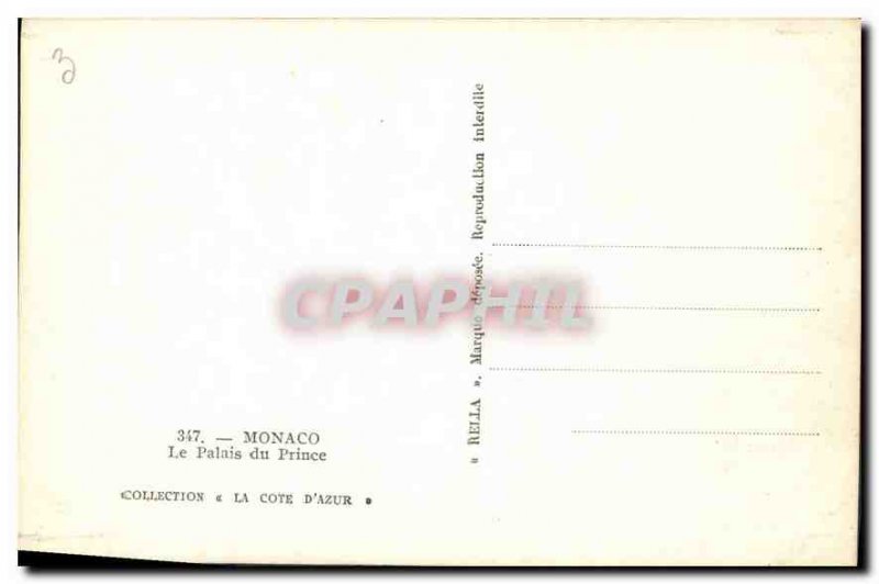 Old Postcard Monaco The Prince's Palace