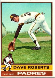 1976 Topps Baseball Card Dave Roberts San Diego Padres sk13512