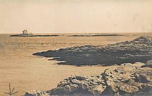 Cuckolds Lighthouse From Squirrel Island Real Photo Postcard