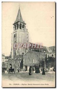 Paris - 6 - Church of Saint Germain des Pres - Old Postcard