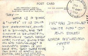 MV Britannic White Star Line 1952 