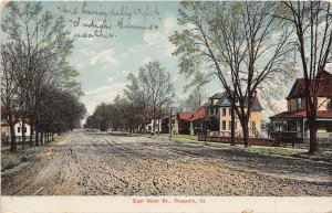 East Main Street Du Quoin Illinois 1907 postcard 