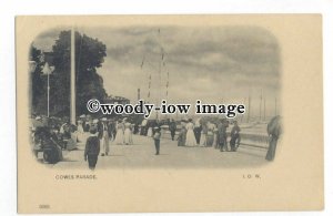 h1496 - Isle of Wight - Early View along Cowes Parade, undivided back - Postcard