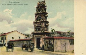 PC CPA SINGAPORE, HINDU TEMPLE SOUTH BRIDGE ROAD, Vintage Postcard (b18730)