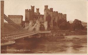 BR68349 conway castle and bridge  wales judges 1924  real photo