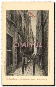 Old Postcard Old Paris Cul De Sac Du Boeuf St Merry Maggi Advertisement