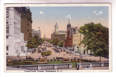 Trolley, Cars, Pennsylvania Ave, Washington DC,