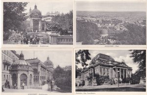 Wiesbaden Kochbrunnen Panorama Romertor Kapelle EIGHT 8x German Postcard s