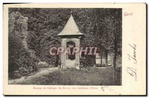 Postcard Ancient Ruins of Ghent & # 39abbaye St Bavo inside view Wells