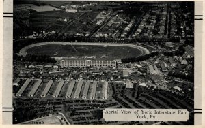 USA Aerial View Of York Interstate Fair York Pennsylvania Chrome Postcard 08.73 