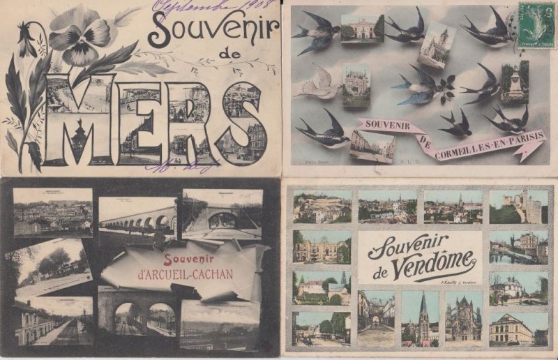 SOUVENIR DE France 94 Vintage Postcards mostly pre-1940 (L5739)