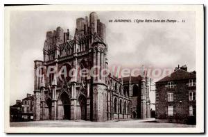 Old Postcard Avranches The Notre Dame Des Champs