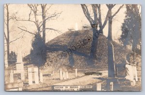 J87/ Marietta Ohio RPPC Postcard c1910 Native Indian Mound Cemetery 1291