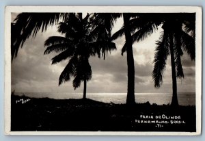 Pernambuco Brazil Postcard Olinda Beach c1920’s Antique Posted RPPC Photo