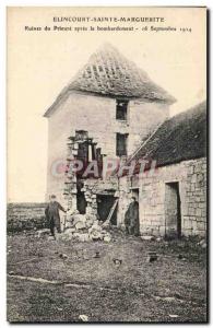 Old Postcard Elincourt Sainte Marguerite Prioress ruins after the bombing Army