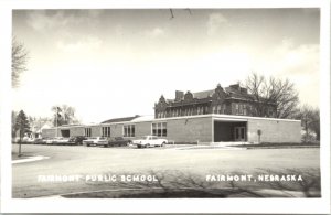Real Photo Postcard Fairmont Public School in Fairmont, Nebraska