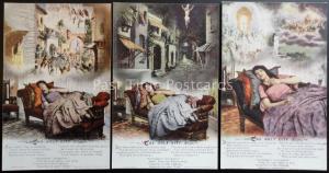 Bamforth Song Cards THE HOLY CITY Set of 3 No.4979/1/2/3